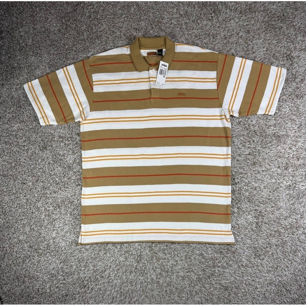 Vintage Y2K ENYCE Striped Polo Shirt 3XL NWT Hip Hop Skate Baggy 2000s